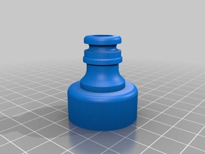 hose coke bottle fitting outdoor garden thread adaptor connector 3d print model - Mito3D