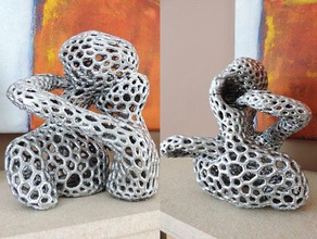 holy kiss sculptures art design phill luland voronoi 3d print model - Mito3D