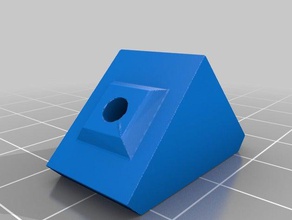 Nut-schiene Ecke Halterung mit der flachen Seite 3d Drucker Teile 2020 extrusion cobblebot openbuilds v-schiene v-slot 3d print model - Mito3D