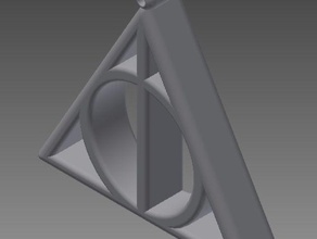 deathly hallows keychain keychains harry potter 3d print model - Mito3D