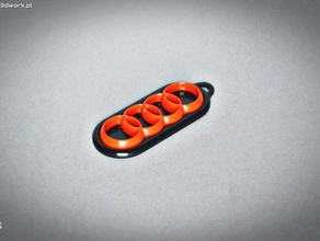 logo audi keychain automotive 3d print model - Mito3D
