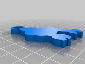 caniche llavero llaveros personalizado 3d print model - Mito3D