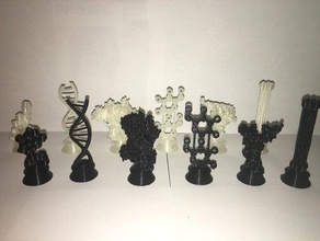 Biyokimya satranç seti 3d baskı biomolecule taşları 3d print model - Mito3D