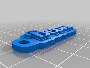 beau trousseau de porte-clés personnalisé 3d print model - Mito3D