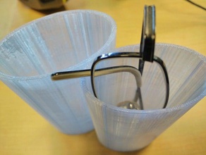 simple eyeglass case glasses eyeglasses holder 3d print model - Mito3D