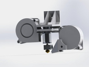 blower mount bowden feed hexagon hotend v10 3d printer parts he3d p3steel prusa i3 rework 3d print model - Mito3D
