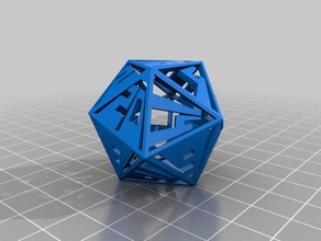 vanishing point d20 dice dungeons dragons miniature miniatures polyhedral rpg tabletop 3d print model - Mito3D