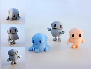 wip minuscule articulé bot les jouets jeux joint à rotule ball jointed doll peu robot 3d print model - Mito3D