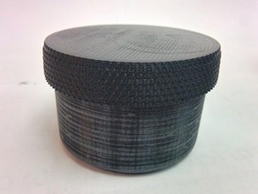 3 cell container knurled lid containers customized 3d print model - Mito3D