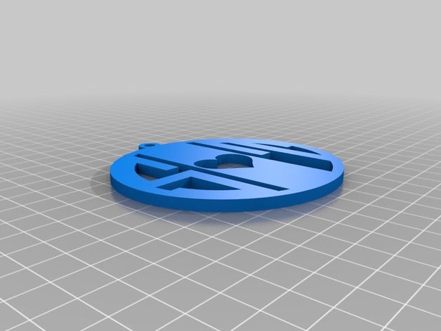 my customized monogram pendant multiple loops jewelry 3D print model - Mito3D