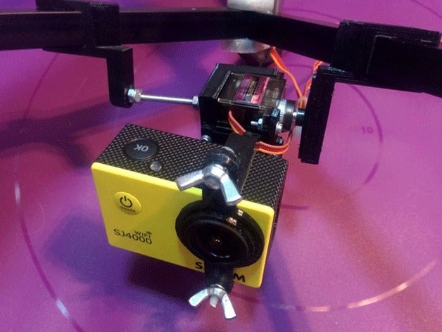 simples, de 2 servo eixo cardan sj4000 rc veículos 3D print model - Mito3D