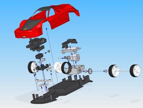 coche de radio control rc los vehículos 3d print model - Mito3D