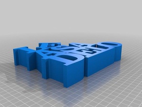 my customized leasadelovariable word sculpture sculptures 3d print model - Mito3D