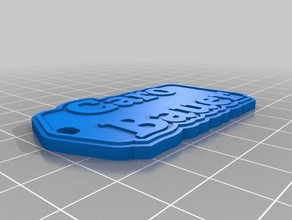 il mio personalizzato multiline tag portachiavi caro bauer 3d print model - Mito3D