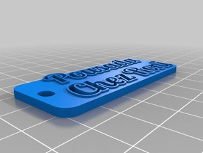 text pousada keychains customized 3d print model - Mito3D