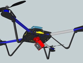 action cam base drones camera parallax elev8 v2 quadcopter 3d print model - Mito3D