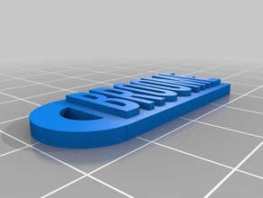 broome tag de porte-clés nom la balise 3d print model - Mito3D