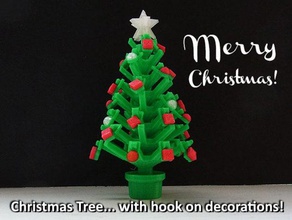 mini christmas tree hook decorations awesome decoration ornament decorative designer desktop easy print festive season fun holiday home household merry new year novel novelty office unique xmas trees ornaments 3d print model - Mito3D