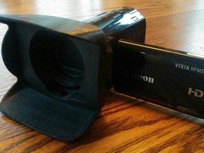 lens hood canon hf m500 camera camcorder m50 3d print model - Mito3D