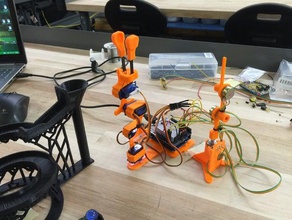 micro servo robot 3d printed version robotics arduino automation awesome cool teaching 3d print model - Mito3D
