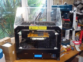 replicator full acrylic windows hood non-laser cut ctc dual 3d printer accessories 3d print model - Mito3D