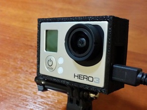 abierto gopro caso cámara 3d print model - Mito3D