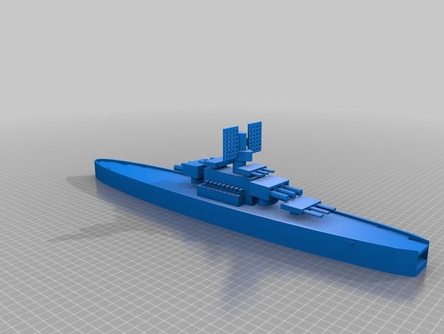 ijn yamamto art el buque de guerra cruiser japonés senkan 3D print model - Mito3D