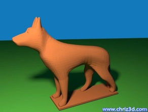 german shepherd animals dog 3d print model - Mito3D