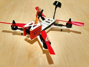 çift katlı v2 200 gerçek yarışçı rc araç 1806 cc3d fpv180 fpv200 fpv250 kamera yarış miniquad mini quadcopter pz0420 çerçeve quadrocopter 3d print model - Mito3D