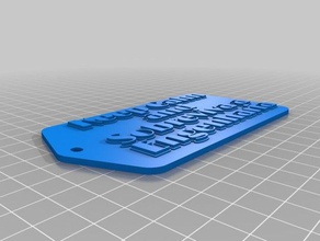 tag de porta-chaves chaveiros personalizado 3d print model - Mito3D