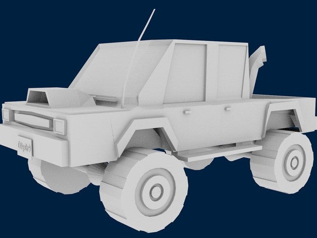 low poly camion veicoli 3D print model - Mito3D