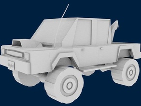low-poly-LKW Fahrzeuge 3d print model - Mito3D