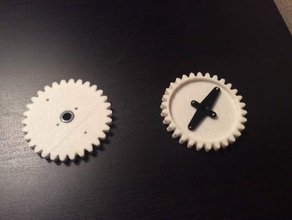 drive gear screw holes mini 3-axis cnc robotics 3d print model - Mito3D