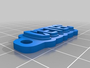 de porte-clés personnalisé 3d print model - Mito3D