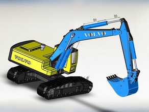 excavator arm parts mechanical toys 3d print model - Mito3D