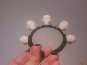 skull bracelet bracelets vampire 3d print model - Mito3D