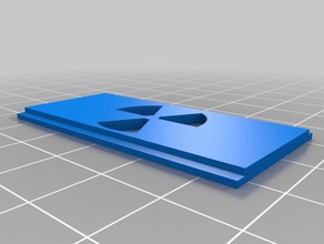 Strahlung Warnung der Schablone 3d drucken 3d print model - Mito3D