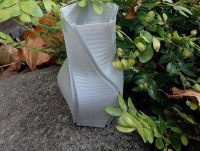 beş taraflı bir vazo dekor ev dekorasyonu pla güzel spiral 3d print model - Mito3D