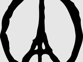 paris peace signs logos 3d print model - Mito3D