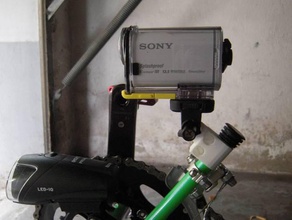 action cam mount sport all'aperto supporto per bicicletta recumbent 3d print model - Mito3D
