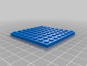 8x8 2 my customized parametric lego brick toy game accessories 3d print model - Mito3D