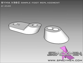 syma x5sc simple pied de remplacement rc des véhicules drone quadricoptère quadricoptere 3d print model - Mito3D
