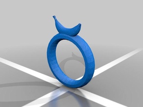 banana anello 3d stampa 3d print model - Mito3D