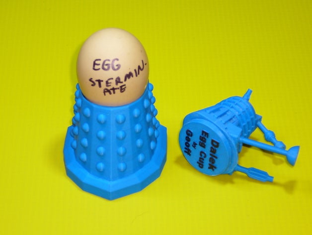 geoffs dalek egg cup kitchen dining 3D print model - Mito3D