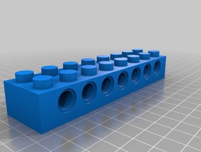 base 8x2 construction toys customized 3d print model - Mito3D