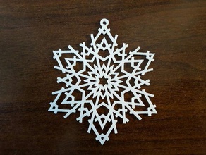 snowflake 4 2d art decoration 3d print model - Mito3D
