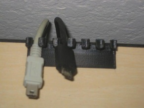 usb cable holder office 3d print model - Mito3D