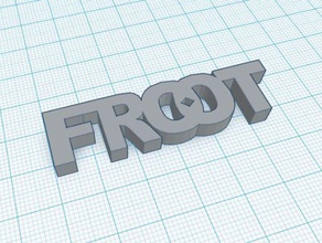 froot logotipo de la marina los diamantes 3d impresión el álbum portada del art artística marinaandthediamonds música nombre pop 3d print model - Mito3D