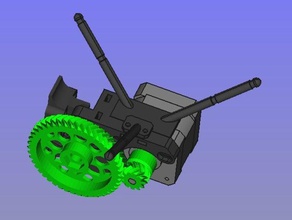 sextruder geared 3mm nema 17 motor 3d printer extruders bowden filament drive wades 3d print model - Mito3D