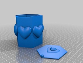 heartbox Mode Geschenkkarton Herz-box Schmuck-box keers robertus rotterdam 3d-design 3d print model - Mito3D